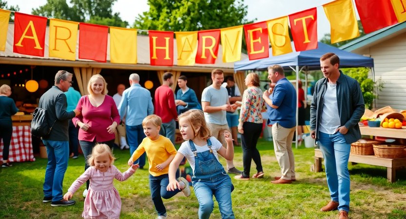 Modern farm community event