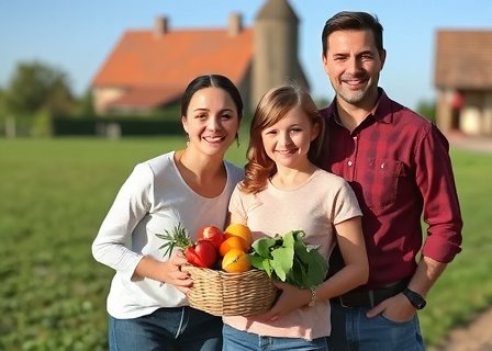 Happy family testimonial photo